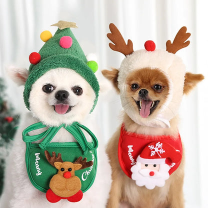 Christmas Dog Hat & Bib